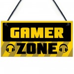 Gamer Zone Sign Gamer Gift For Birthday Christmas Son Dad