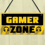 Gamer Zone Sign Gamer Gift For Birthday Christmas Son Dad