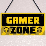 Gamer Zone Sign Gamer Gift For Birthday Christmas Son Dad