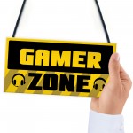 Gamer Zone Sign Gamer Gift For Birthday Christmas Son Dad