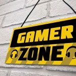 Gamer Zone Sign Gamer Gift For Birthday Christmas Son Dad