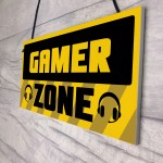 Gamer Zone Sign Gamer Gift For Birthday Christmas Son Dad