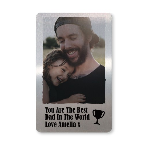 Personalised Best Dad Gift Photo Wallet Insert Special Gift