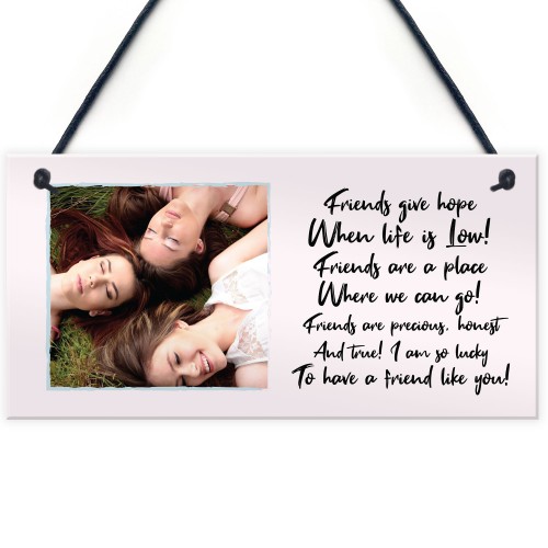 Personalised Best Friend Birthday Christmas Gift Photo Plaque