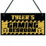 Personalised Gaming Bedroom Sign For Son Uncle Brother Birthday