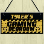 Personalised Gaming Bedroom Sign For Son Uncle Brother Birthday