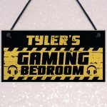 Personalised Gaming Bedroom Sign For Son Uncle Brother Birthday