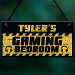 Personalised Gaming Bedroom Sign For Son Uncle Brother Birthday