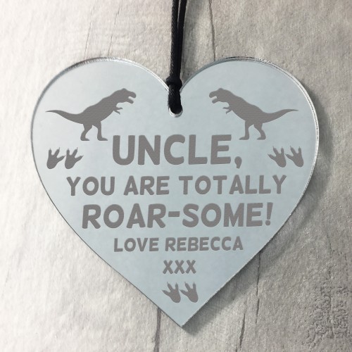 Personalised Gift For Uncle Engraved Heart Novelty Birthday Xmas