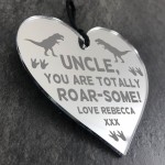 Personalised Gift For Uncle Engraved Heart Novelty Birthday Xmas