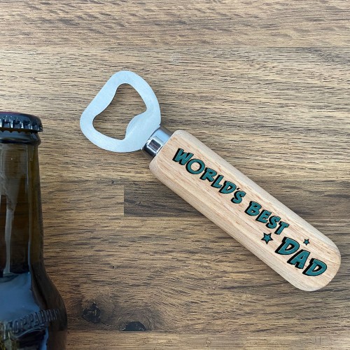 Worlds Best Dad Wooden Bottle Opener Dad Gift For Birthday