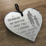 Special Gift For Grandad Fathers Day Gift For Him Engraved Heart