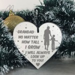 Special Gift For Grandad Fathers Day Gift For Him Engraved Heart