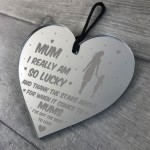 Thank You Gift For Mum Birthday Christmas Engraved Heart Gift