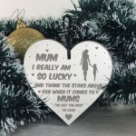 Thank You Gift For Mum Birthday Christmas Engraved Heart Gift