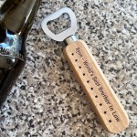 Personalised Brother In Law Gift Wooden Bottle Opener Funny Gift