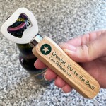 Personalised Gift For Best Grandad Wooden Bottle Opener