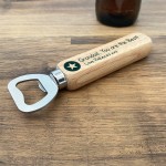 Personalised Gift For Best Grandad Wooden Bottle Opener