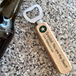 Personalised Gift For Best Grandad Wooden Bottle Opener