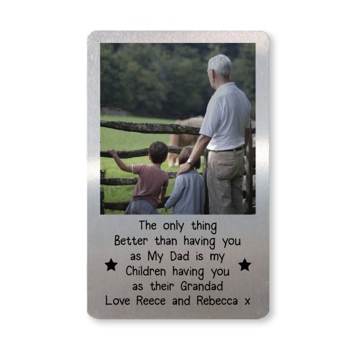 Personalised Photo Wallet Card For Grandad Birthday Christmas