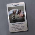 Personalised Grandad Photo Gifts Metal Wallet Card Gifts For Him