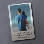 PERSONALISED Photo Gifts Novelty Uncle Gifts Metal Card Wallet