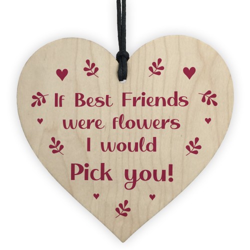 Thank You Gift For BEST FRIEND Birthday Christmas Wood Heart