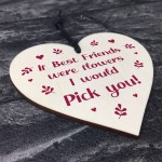 Thank You Gift For BEST FRIEND Birthday Christmas Wood Heart