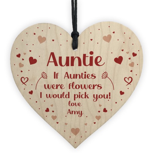 PERSONALISED Thank You Gift For Auntie Birthday Christmas Heart