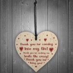 Thank You Gift For Husband Wife Boyfriend Girlfriend Wood Heart