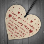 Thank You Gift For Husband Wife Boyfriend Girlfriend Wood Heart