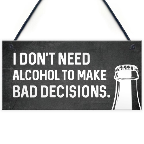 Funny Alcohol Home Bar Sign Novelty Bar Accessories Man Cave 