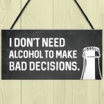 Funny Alcohol Home Bar Sign Novelty Bar Accessories Man Cave 