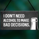 Funny Alcohol Home Bar Sign Novelty Bar Accessories Man Cave 