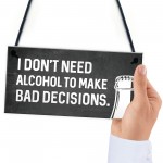 Funny Alcohol Home Bar Sign Novelty Bar Accessories Man Cave 