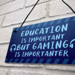 Funny Gaming Sign For Boys Games Room Novelty Gamer Birthday