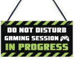 Gaming Room Sign Do Not Disturb Novelty Boys Bedroom Signs