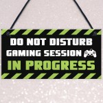 Gaming Room Sign Do Not Disturb Novelty Boys Bedroom Signs