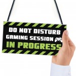 Gaming Room Sign Do Not Disturb Novelty Boys Bedroom Signs