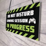 Gaming Room Sign Do Not Disturb Novelty Boys Bedroom Signs