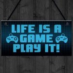 Funny Gaming Room Sign For Boys Bedroom Novelty Gaming Gifts