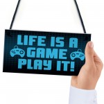 Funny Gaming Room Sign For Boys Bedroom Novelty Gaming Gifts