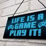 Funny Gaming Room Sign For Boys Bedroom Novelty Gaming Gifts