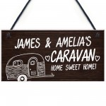 Novelty Caravan Personalised Sign Novelty Caravan Motorhome 