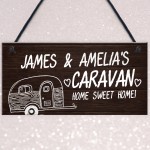 Novelty Caravan Personalised Sign Novelty Caravan Motorhome 