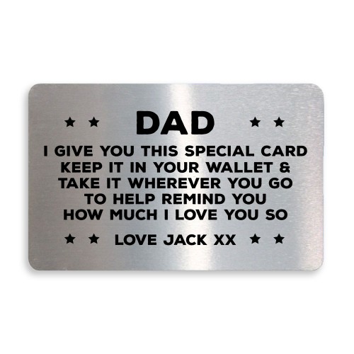 Gift For Dad Birthday Christmas Personalised Insert Novelty