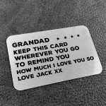 Special Gift For Grandad Birthday Christmas Personalised Insert