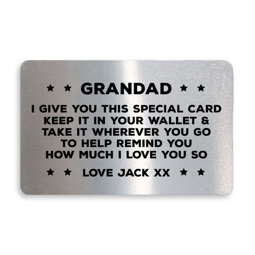 Grandad Gift Thank You Gift For Birthday Christmas Personalised