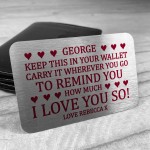 Novelty Gift For Boyfriend Husband Personalised Wallet Insert