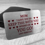 Personalised Gift For Mum Birthday Christmas Wallet Insert